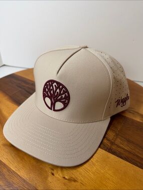 Waggle -  Adult Polyester Baseball Hat - Smoked It, NWT, Tan SnapBack Golf Hat